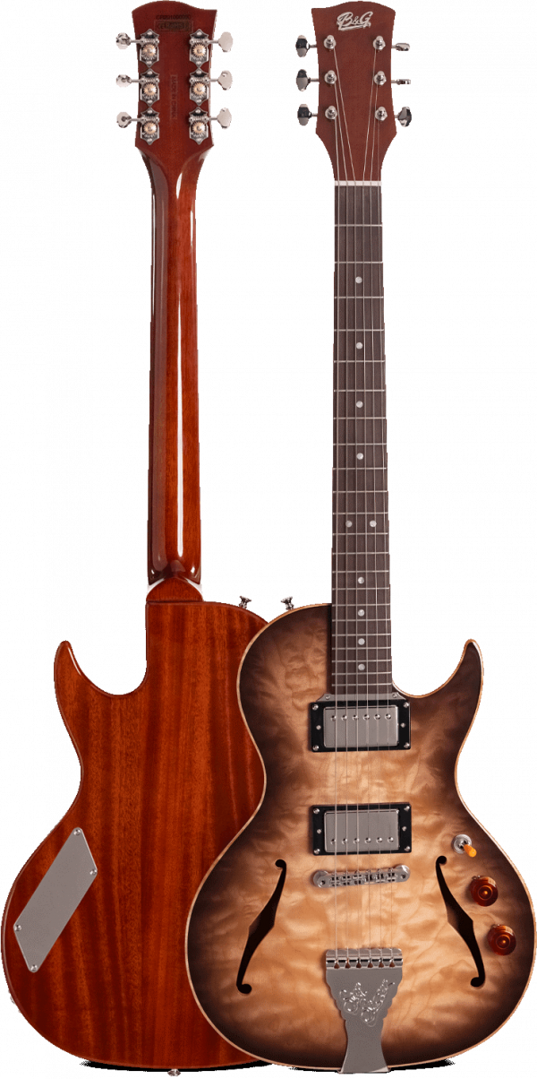 B&G Step Sister CR Humbuckers Quilted Wolfsburst CUT
